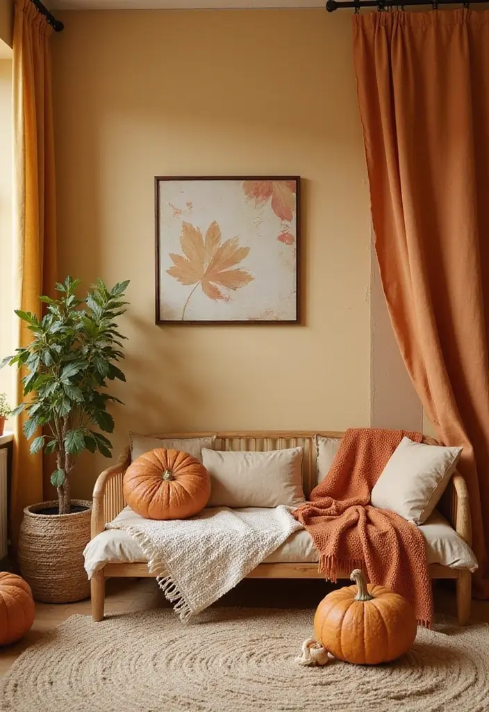 30+ Color de Pintura para Cuartos Ideas Inspiradoras - 22. Colores Cálidos de Otoño: Acogedora Nostalgia