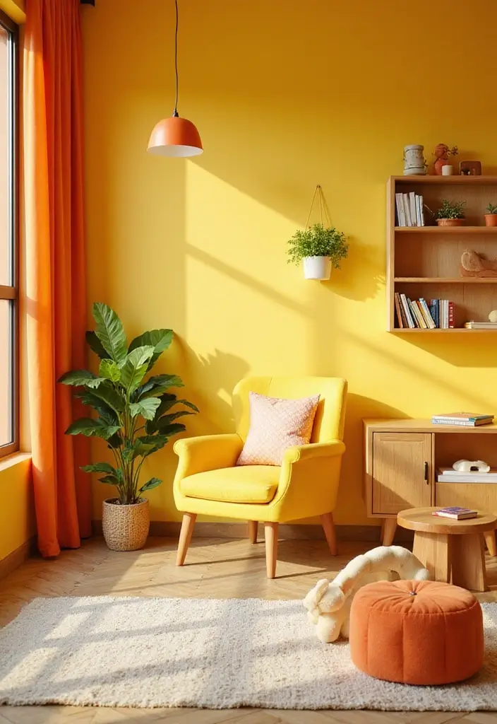 30+ Color de Pintura para Cuartos Ideas Inspiradoras - 3. Colores Vibrantes: Energía y Diversión