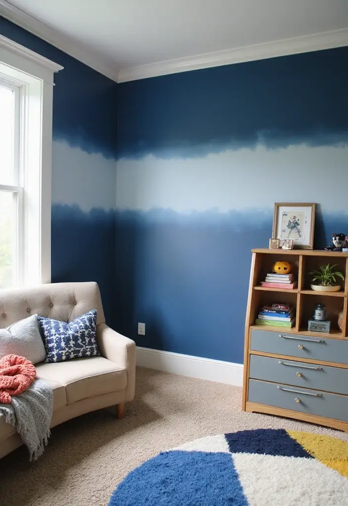 30 Creative Boys Room Paint Ideas Perfect for Every Age - 10. Classic Navy with a Twist
