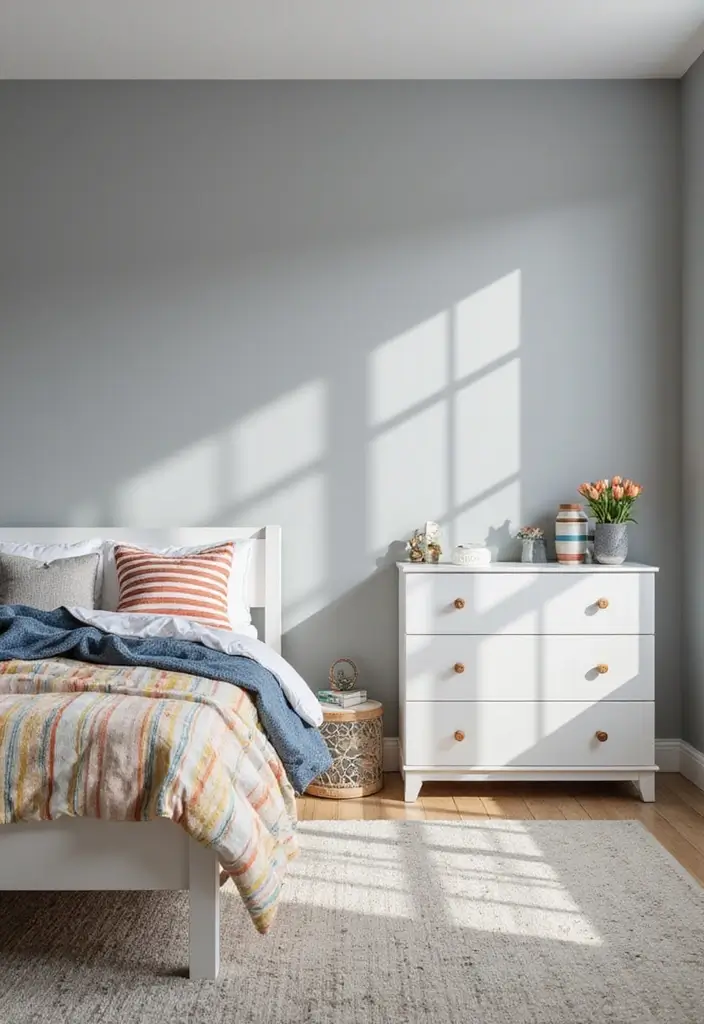 30 Creative Boys Room Paint Ideas Perfect for Every Age - 13. Minimalist Chic with Grey