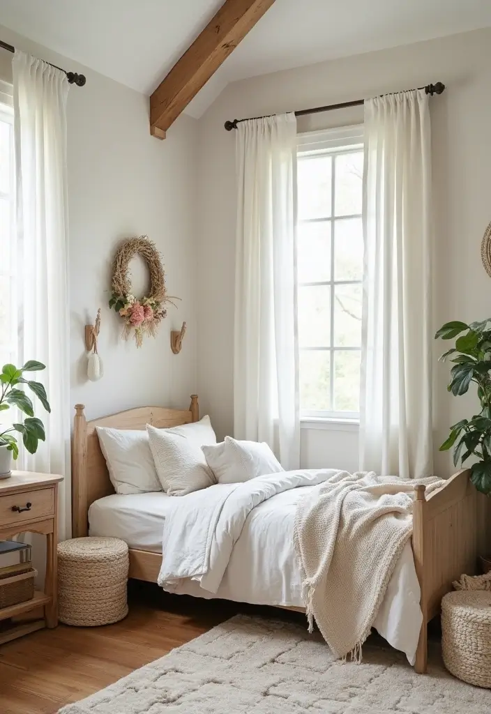 30 Creative Boys Room Paint Ideas Perfect for Every Age - 25. Farmhouse Chic with Soft Whites