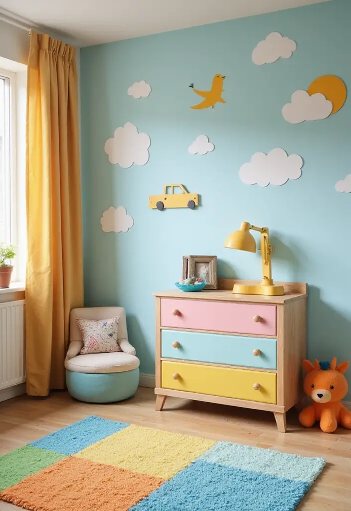 30 Creative Boys Room Paint Ideas Perfect for Every Age - 6. Fun and Playful Pastels