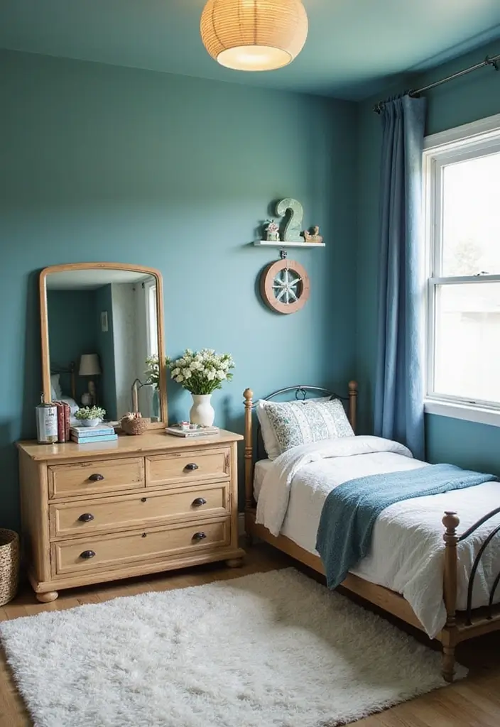 30 Creative Boys Room Paint Ideas Perfect for Every Age - 9. Ocean Waves with Teal