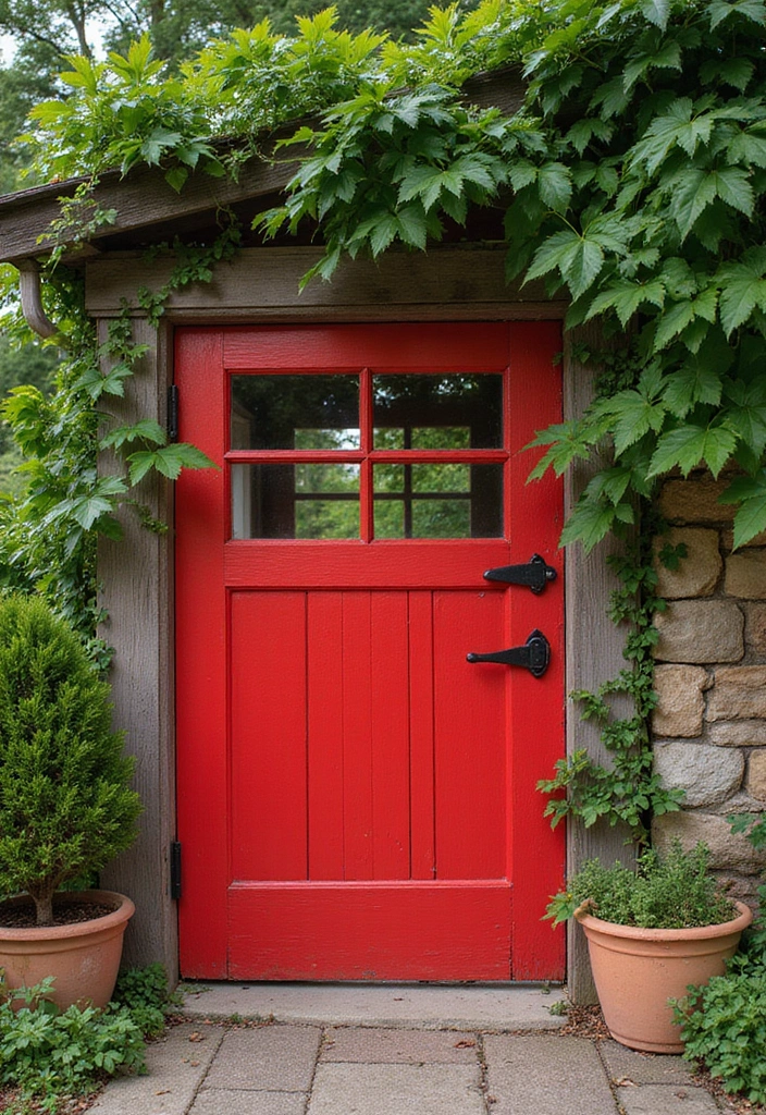 30 Creative Gate Paint Color Ideas to Elevate Your Home Exterior - 15. Classic Red