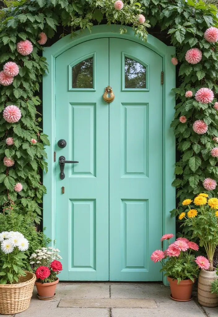 30 Creative Gate Paint Color Ideas to Elevate Your Home Exterior - 16. Soft Mint Green