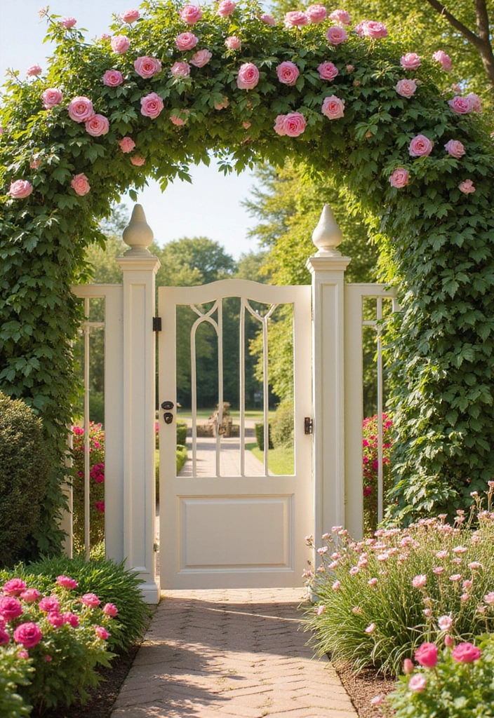 30 Creative Gate Paint Color Ideas to Elevate Your Home Exterior - 22. Soft Cream