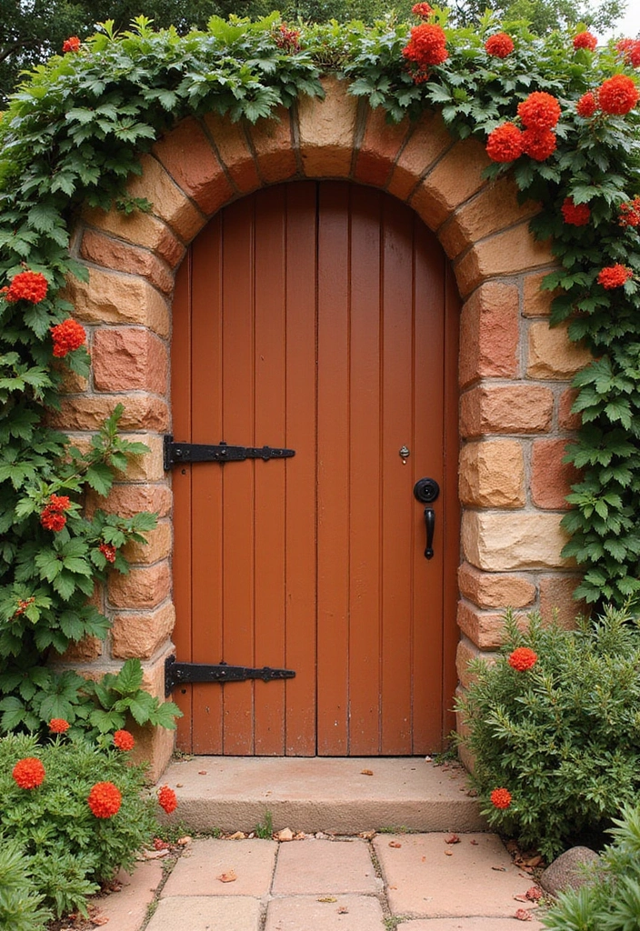 30 Creative Gate Paint Color Ideas to Elevate Your Home Exterior - 5. Warm Terracotta