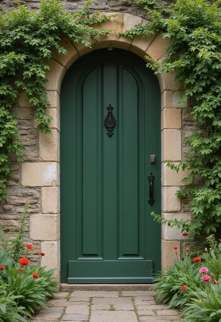 30 Creative Gate Paint Color Ideas to Elevate Your Home Exterior - 9. Earthy Olive Green