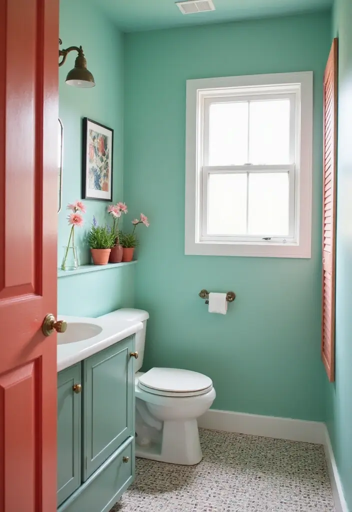 30+ Fresh Paint Colors for Bathroom That Make Small Spaces Look Bigger - 14. Minty Fresh for an Invigorating Space