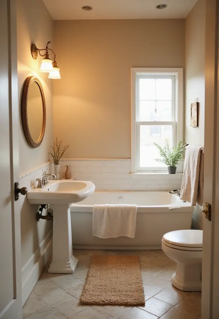 30+ Fresh Paint Colors for Bathroom That Make Small Spaces Look Bigger - 15. Light Almond for Warmth and Comfort