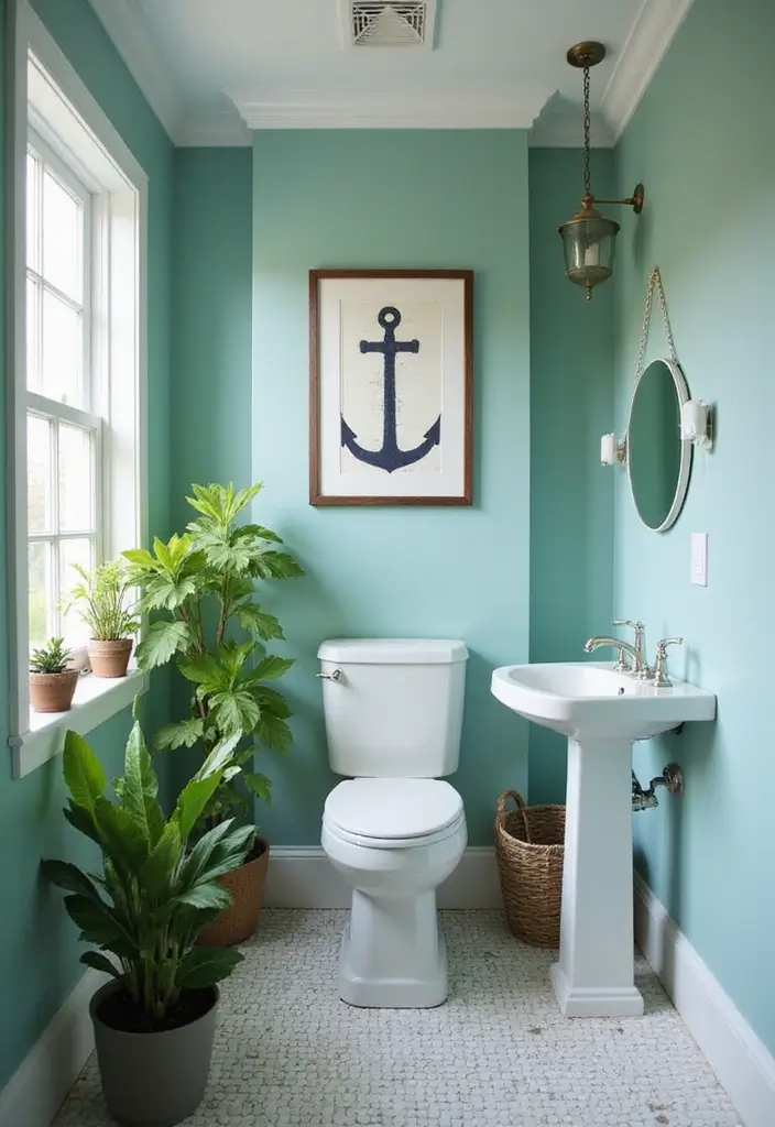 30+ Fresh Paint Colors for Bathroom That Make Small Spaces Look Bigger - 16. Soft Teal for Coastal Charm