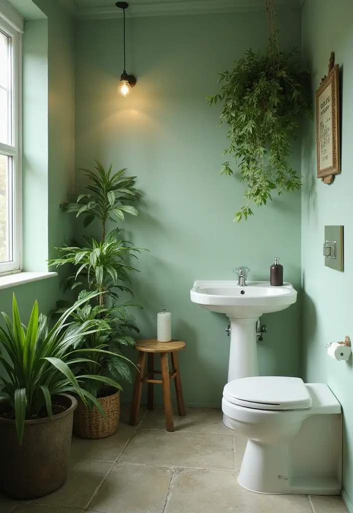 30+ Fresh Paint Colors for Bathroom That Make Small Spaces Look Bigger - 27. Light Fern for Eco-Friendly Vibes