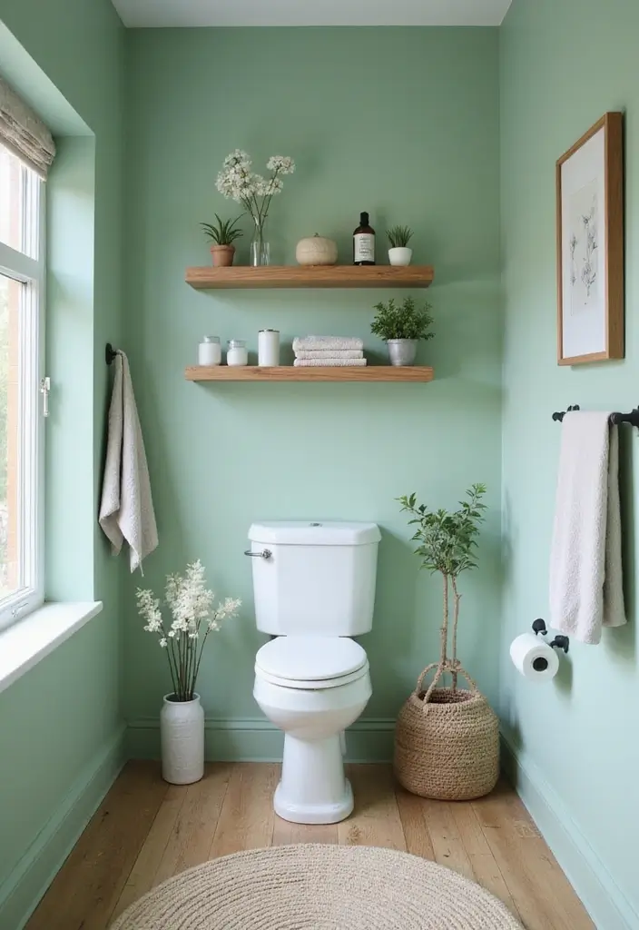 30+ Fresh Paint Colors for Bathroom That Make Small Spaces Look Bigger - 8. Misty Mint for Refreshing Vibes