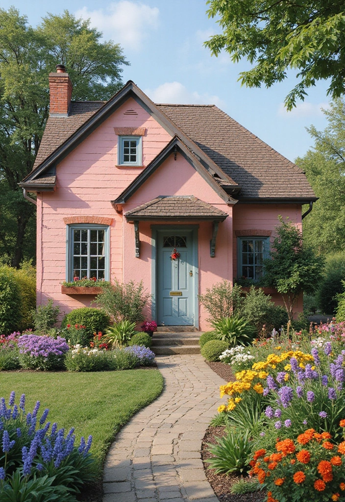 30 Gorgeous Exterior Paint Colors for House to Boost Curb Appeal 13 30 Gorgeous Exterior Paint Colors for House to Boost Curb Appeal - 13. Dusty Rose