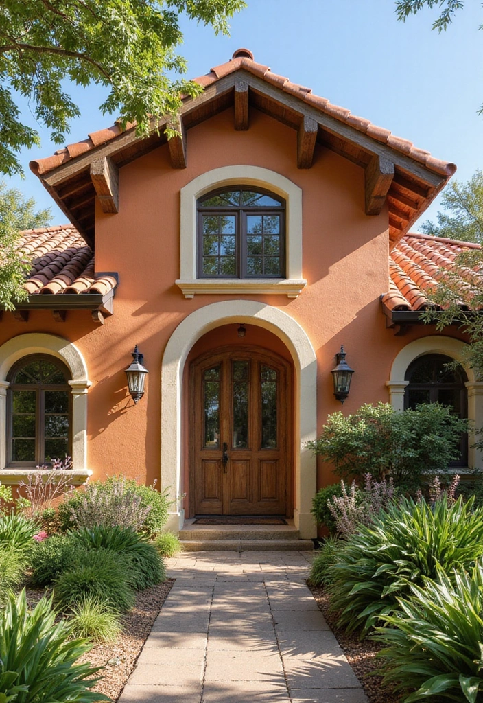 30 Gorgeous Exterior Paint Colors for House to Boost Curb Appeal 3 30 Gorgeous Exterior Paint Colors for House to Boost Curb Appeal - 3. Warm Terracotta