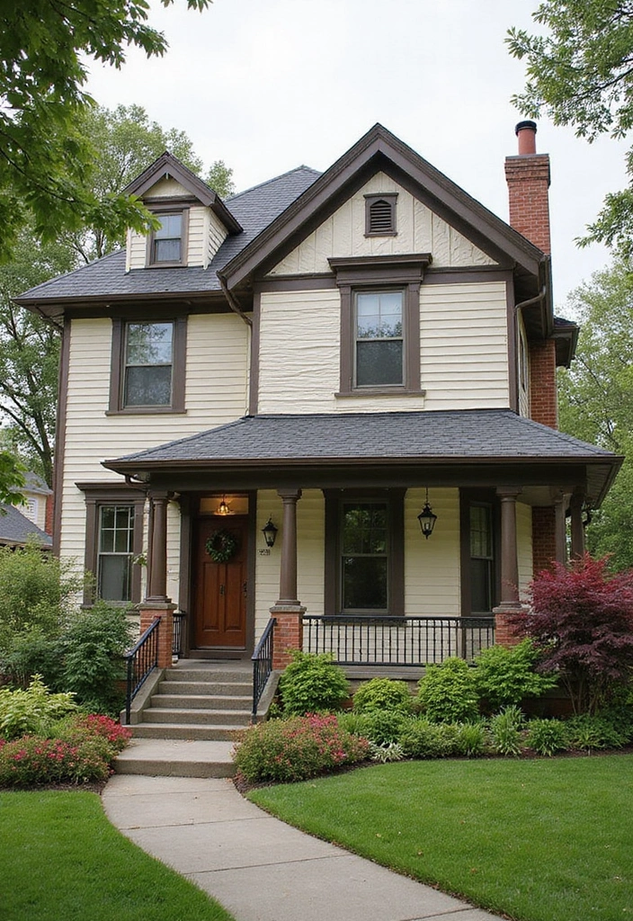 30 Gorgeous Exterior Paint Colors for House to Boost Curb Appeal 7 30 Gorgeous Exterior Paint Colors for House to Boost Curb Appeal - 7. Elegant Cream