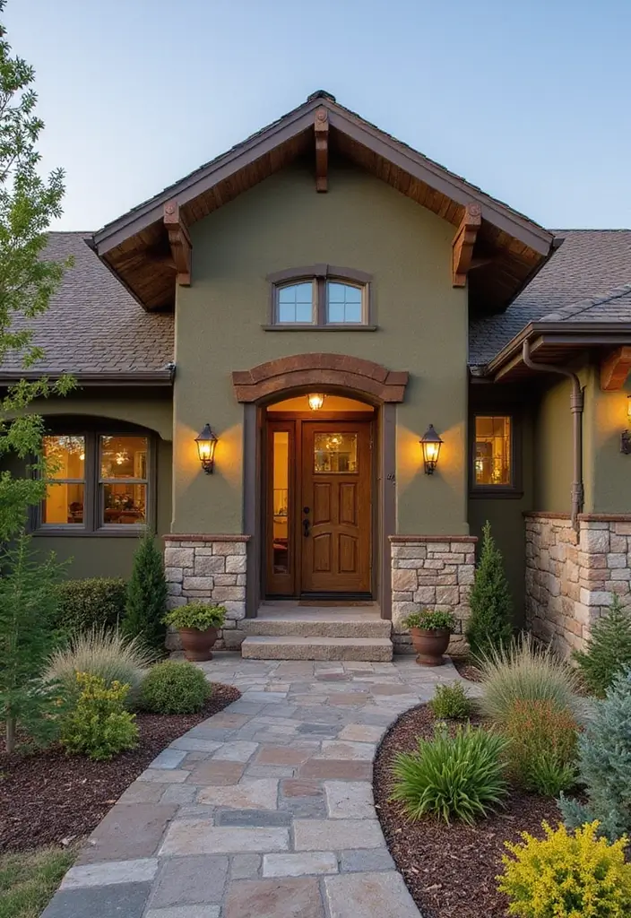 30 Gorgeous Exterior Paint Colors for House to Boost Curb Appeal 8 30 Gorgeous Exterior Paint Colors for House to Boost Curb Appeal - 8. Nature’s Olive
