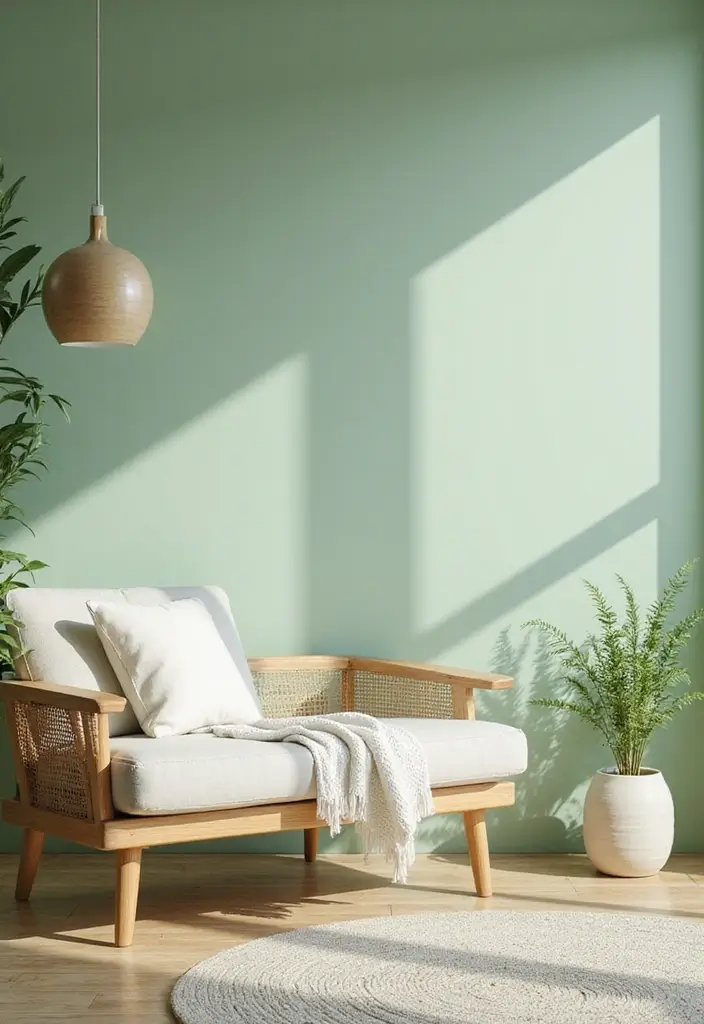 30 Green Living Room Color Schemes Loved by Designers - 10. Gentle Pistachio