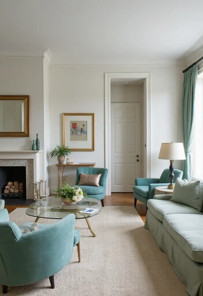 30 Green Living Room Color Schemes Loved by Designers - 16. Subtle Celadon Green