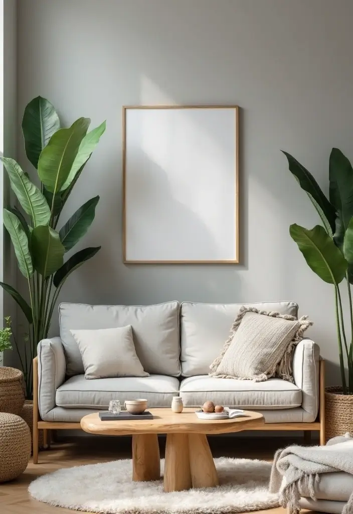30 Grey Paint Living Room Ideas That Feel Modern & Warm - 1. Soft Dove Grey with Natural Wood Accents