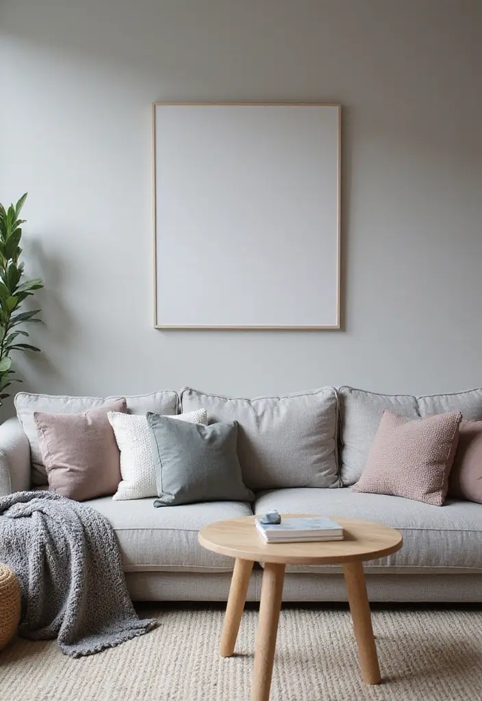 30 Grey Paint Living Room Ideas That Feel Modern & Warm - 3. Light Grey with Textured Fabrics