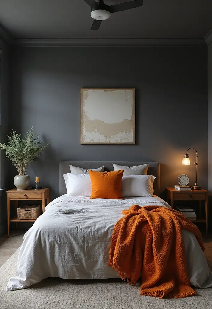 30 Guest Bedroom Paint Colors That Feel Cozy & Welcoming - 11. Charcoal Gray
