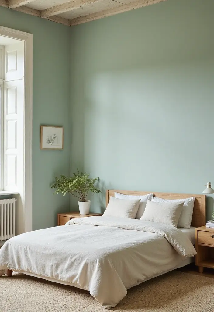 30 Guest Bedroom Paint Colors That Feel Cozy & Welcoming - 14. Seafoam Green