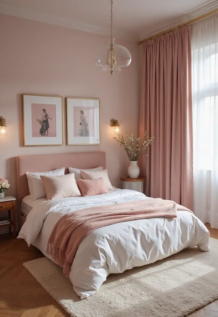 30 Guest Bedroom Paint Colors That Feel Cozy & Welcoming - 15. Blush Pink