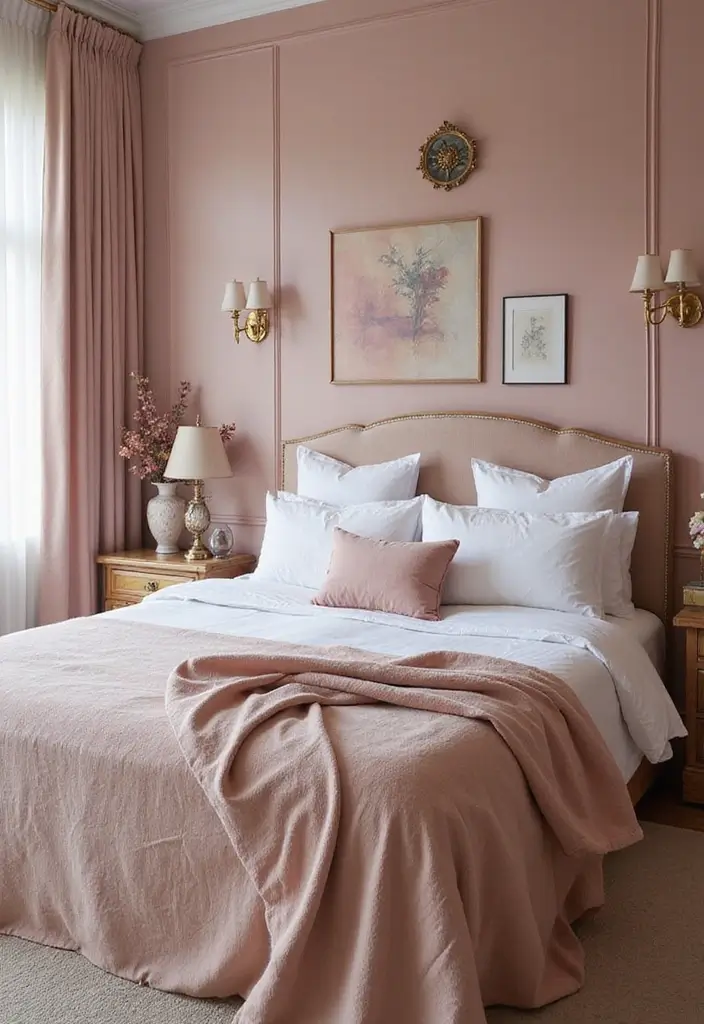 30 Guest Bedroom Paint Colors That Feel Cozy & Welcoming - 2. Dusty Rose