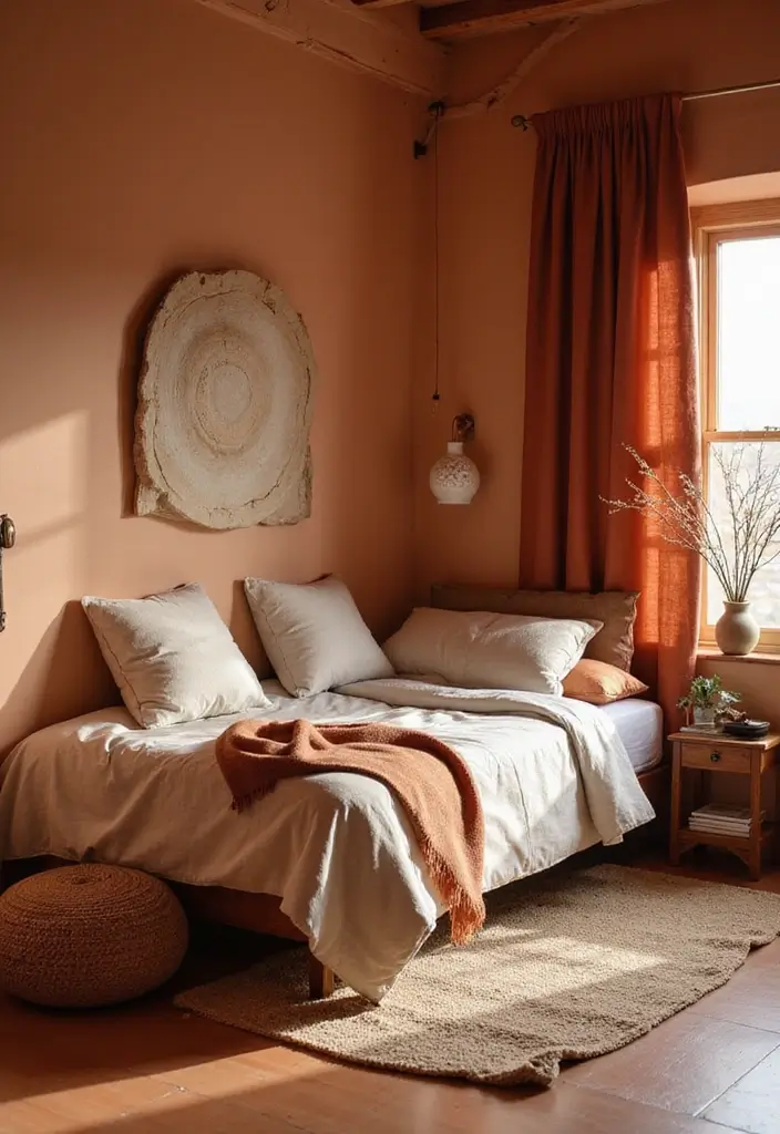 30 Guest Bedroom Paint Colors That Feel Cozy & Welcoming - 24. Terracotta