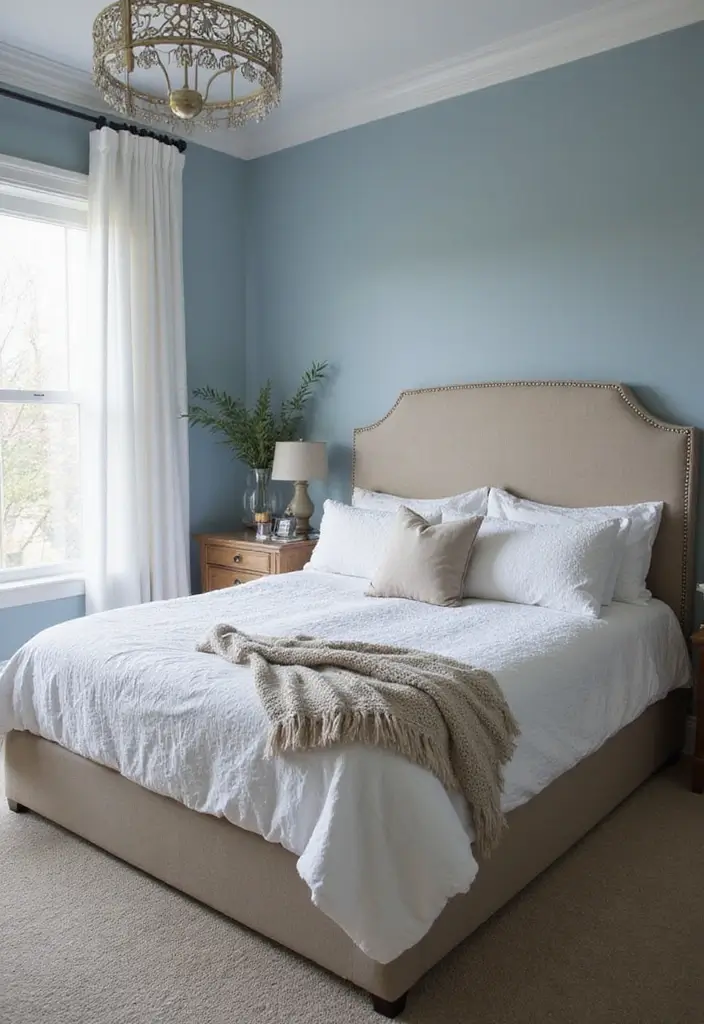 30 Guest Bedroom Paint Colors That Feel Cozy & Welcoming - 28. Ice Blue