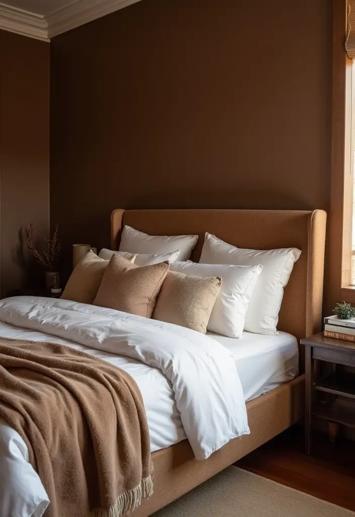 30 Guest Bedroom Paint Colors That Feel Cozy & Welcoming - 29. Chocolate Brown