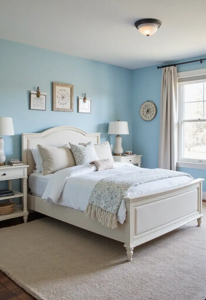 30 Guest Bedroom Paint Colors That Feel Cozy & Welcoming - 4. Light Blue