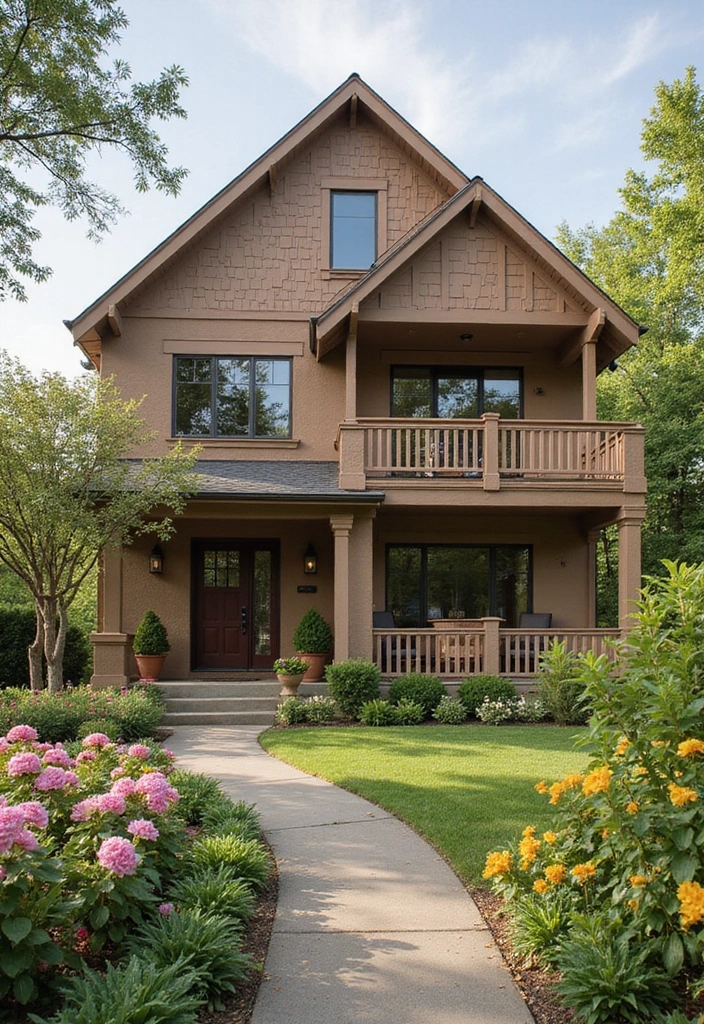 30 Modern Exterior Paint Colors That Boost Home Value - 13. Earthy Taupe