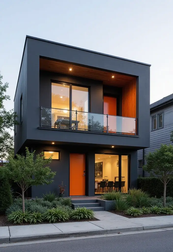 30 Modern Exterior Paint Colors That Boost Home Value - 2. Deep Charcoal Gray