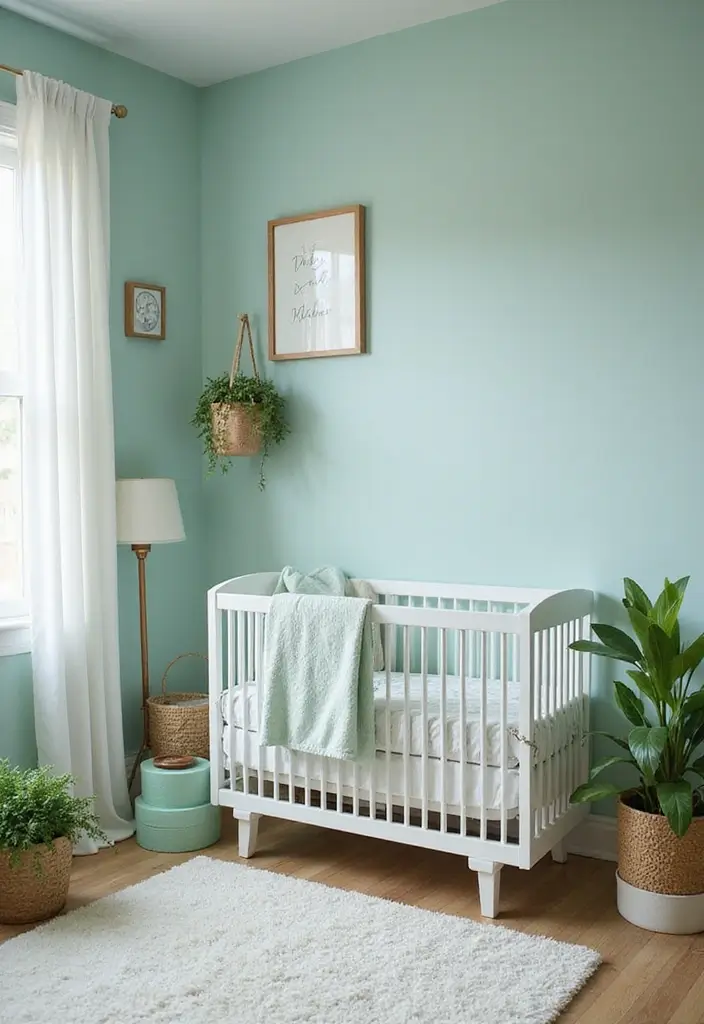 30 Neutral Nursery Paint Colors Perfect for Baby Rooms 17 30 Neutral Nursery Paint Colors Perfect for Baby Rooms - 17. Cool Mint