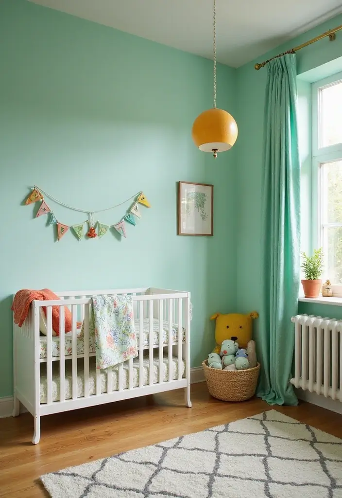 30 Neutral Nursery Paint Colors Perfect for Baby Rooms 9 30 Neutral Nursery Paint Colors Perfect for Baby Rooms - 9. Mint Green