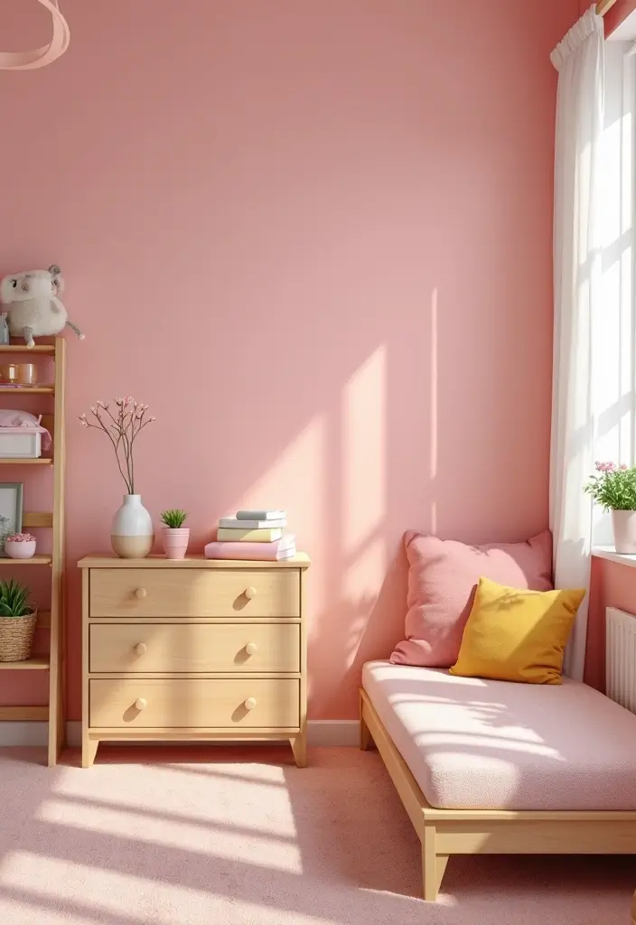 30 Pink Contrast Color Combinations for Modern Interiors 16 30 Pink Contrast Color Combinations for Modern Interiors - 16. Candy Pink & Light Brown