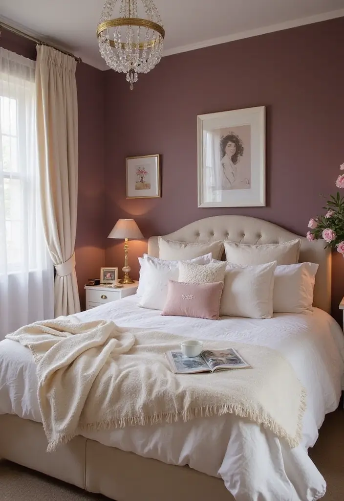 30 Pink Contrast Color Combinations for Modern Interiors 19 30 Pink Contrast Color Combinations for Modern Interiors - 19. Mauve & Cream