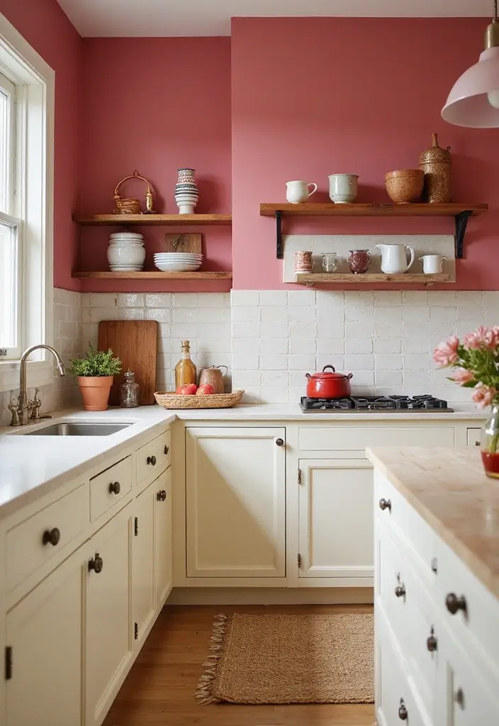30 Pink Contrast Color Combinations for Modern Interiors 23 30 Pink Contrast Color Combinations for Modern Interiors - 23. Raspberry Sorbet & Cream