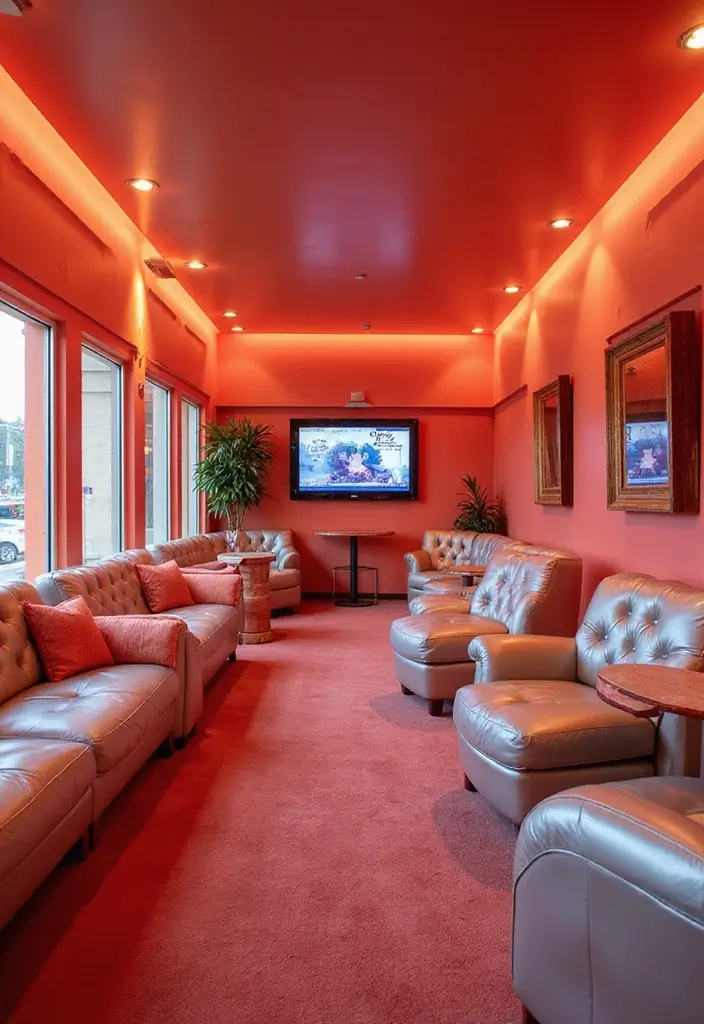 30 Pink Contrast Color Combinations for Modern Interiors 30 30 Pink Contrast Color Combinations for Modern Interiors - 30. Neon Coral & Silver