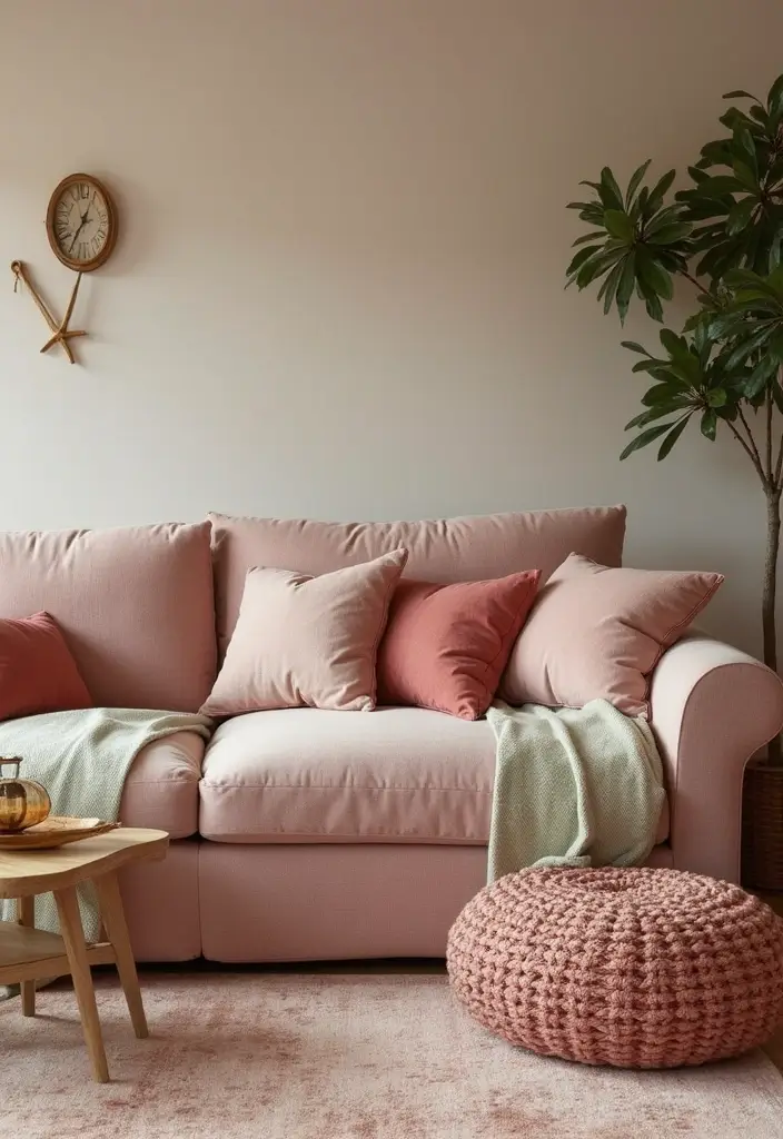 30 Pink Contrast Color Combinations for Modern Interiors 7 30 Pink Contrast Color Combinations for Modern Interiors - 7. Rose Pink & Olive Green