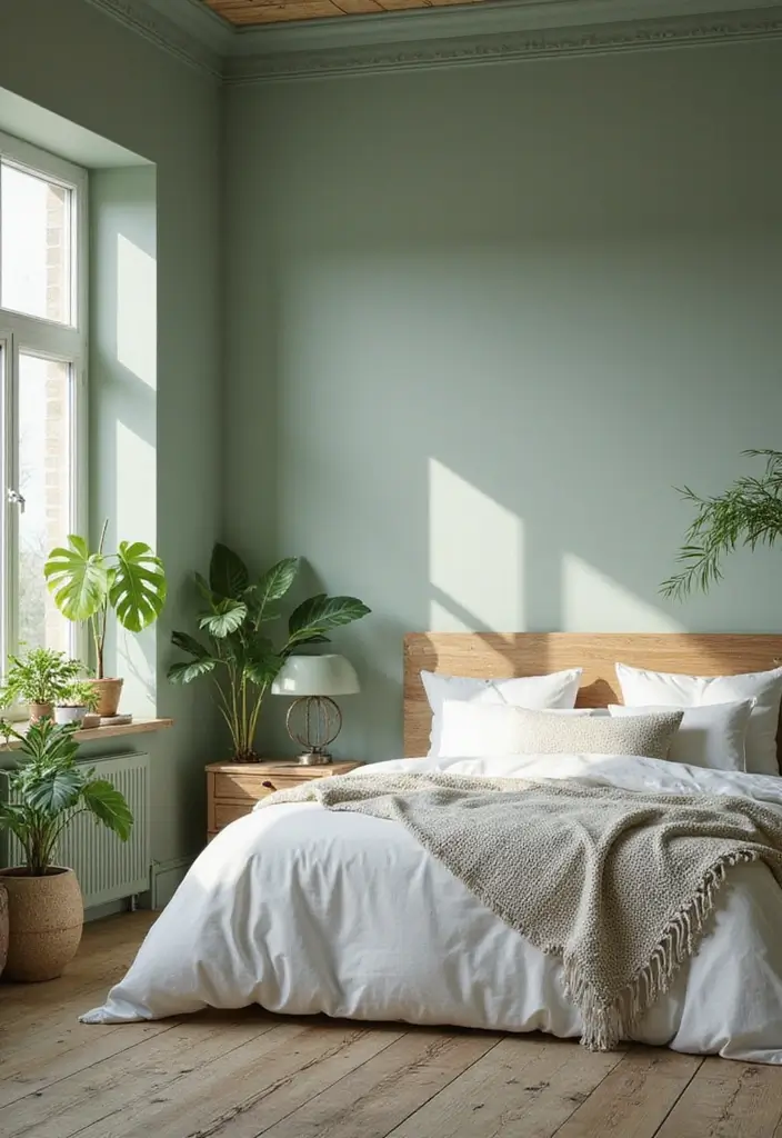 30+ Stunning Bedroom Paint Color Ideas to Transform Your Room Instantly 1 30+ Stunning Bedroom Paint Color Ideas to Transform Your Room Instantly - 1. Soft Sage Green for a Calm Retreat