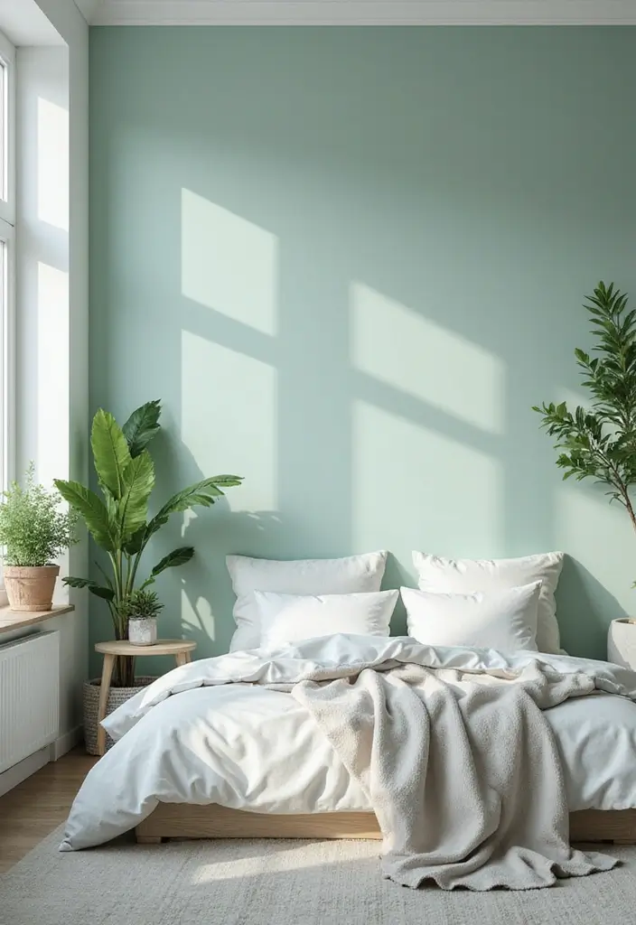 30+ Stunning Bedroom Paint Color Ideas to Transform Your Room Instantly 14 30+ Stunning Bedroom Paint Color Ideas to Transform Your Room Instantly - 14. Pale Mint for Freshness