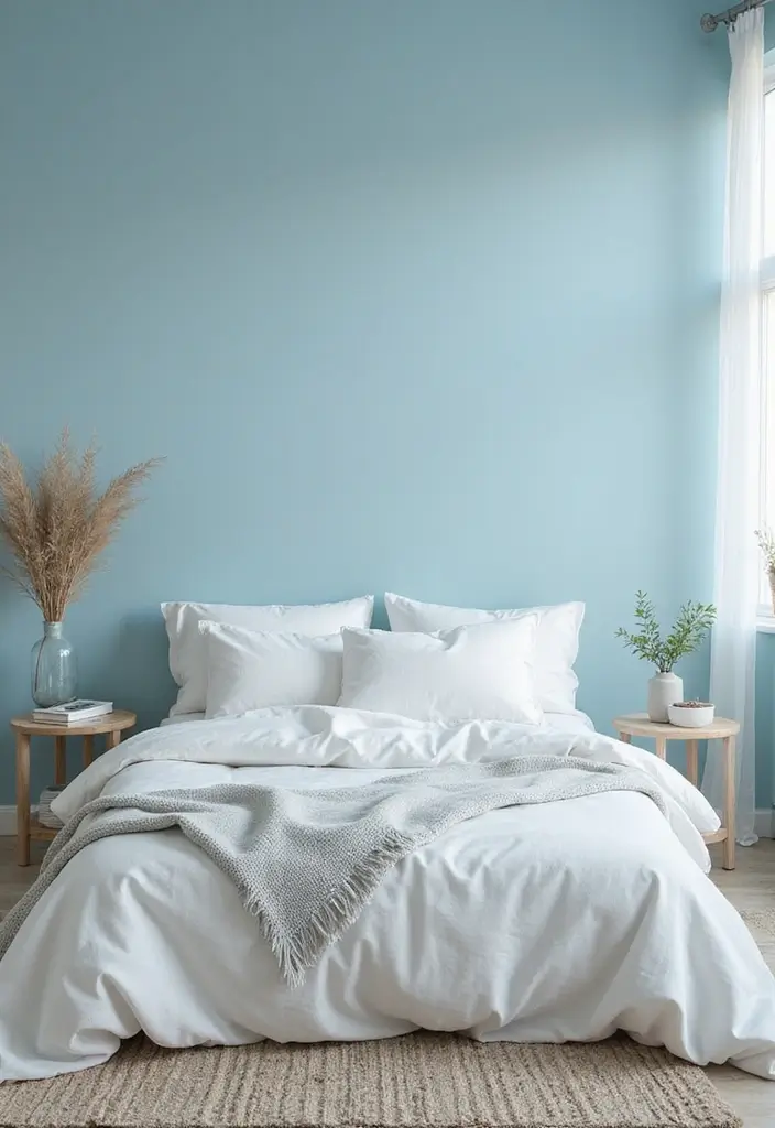 30+ Stunning Bedroom Paint Color Ideas to Transform Your Room Instantly 2 30+ Stunning Bedroom Paint Color Ideas to Transform Your Room Instantly - 2. Dreamy Sky Blue for Tranquility