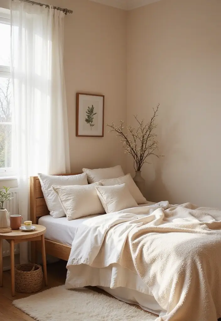 30+ Stunning Bedroom Paint Color Ideas to Transform Your Room Instantly 25 30+ Stunning Bedroom Paint Color Ideas to Transform Your Room Instantly - 25. Light Almond for a Soft Touch
