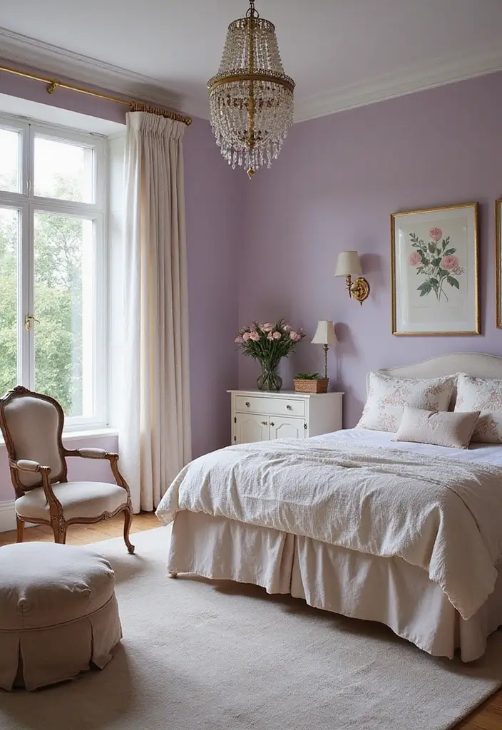 30+ Stunning Bedroom Paint Color Ideas to Transform Your Room Instantly 4 30+ Stunning Bedroom Paint Color Ideas to Transform Your Room Instantly - 4. Soft Lilac for a Touch of Elegance