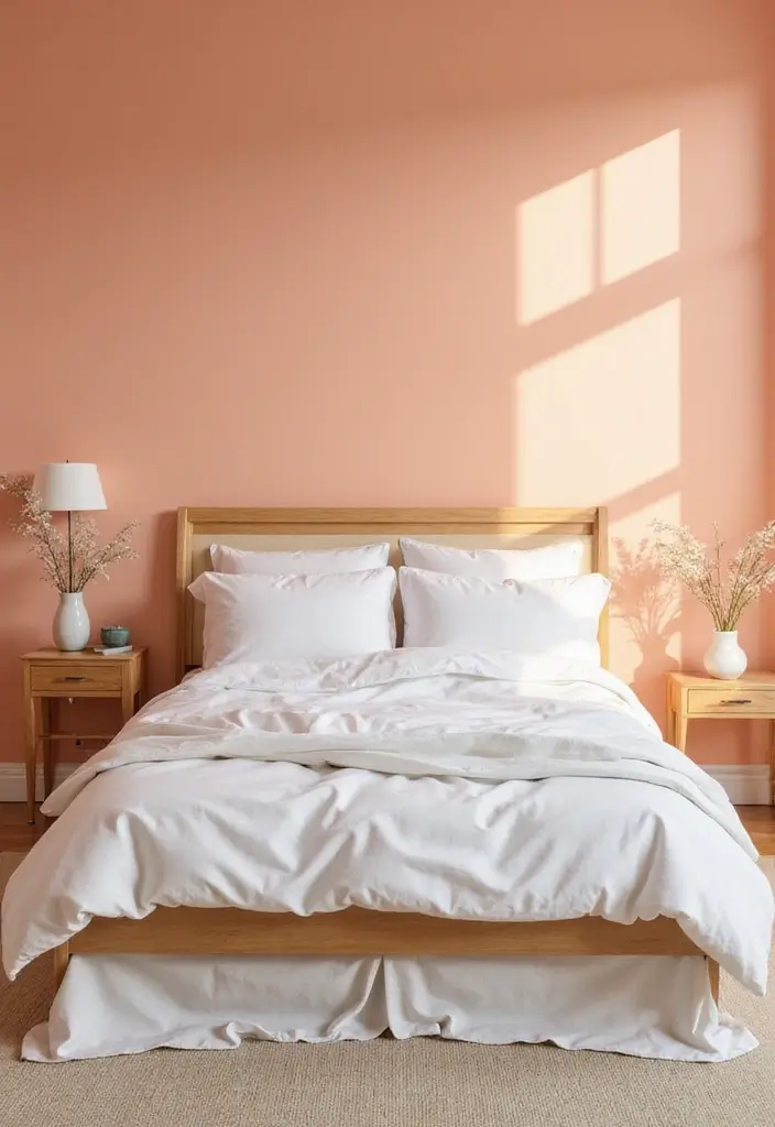 30+ Stunning Bedroom Paint Color Ideas to Transform Your Room Instantly 7 30+ Stunning Bedroom Paint Color Ideas to Transform Your Room Instantly - 7. Soft Peach for a Warm Glow