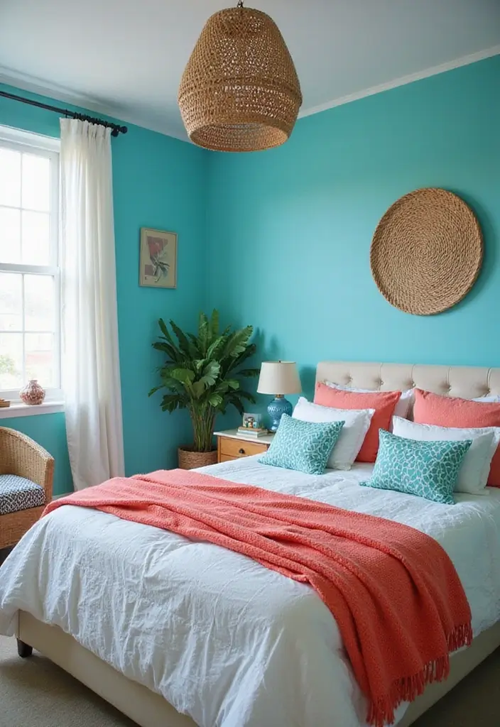 30+ Stunning Bedroom Paint Color Ideas to Transform Your Room Instantly 9 30+ Stunning Bedroom Paint Color Ideas to Transform Your Room Instantly - 9. Aqua Blue for Cheerful Energy