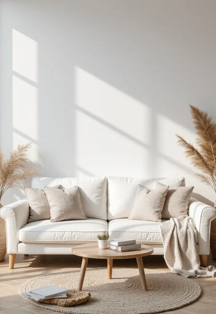 30 Stylish Living Room Sofa Color Ideas for Modern Homes - 16. Classic White